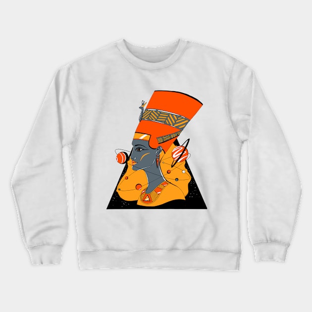 Orangrey Nefertiti and The Stars Crewneck Sweatshirt by kenallouis